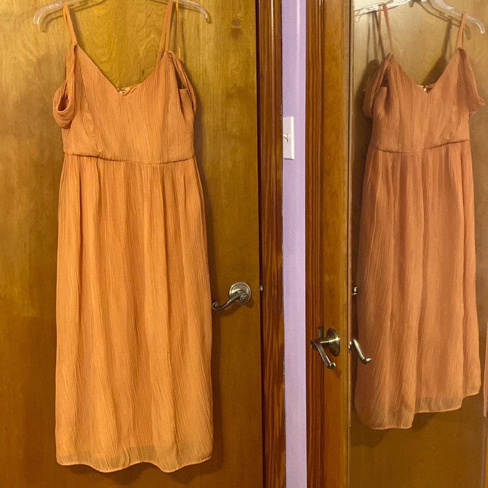 Orange Midi Dress